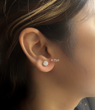 Lab Grown Diamond Round Prong Diamond Studs