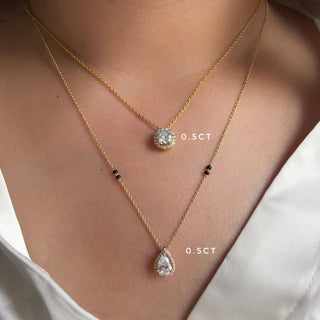 Round Halo Mangalsutra