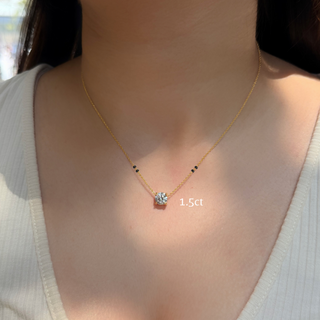 Lab Grown Diamond Round Prong Mangalsutra