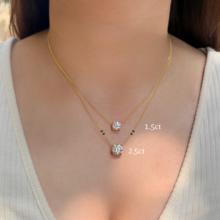 Lab Grown Diamond Round Prong Mangalsutra