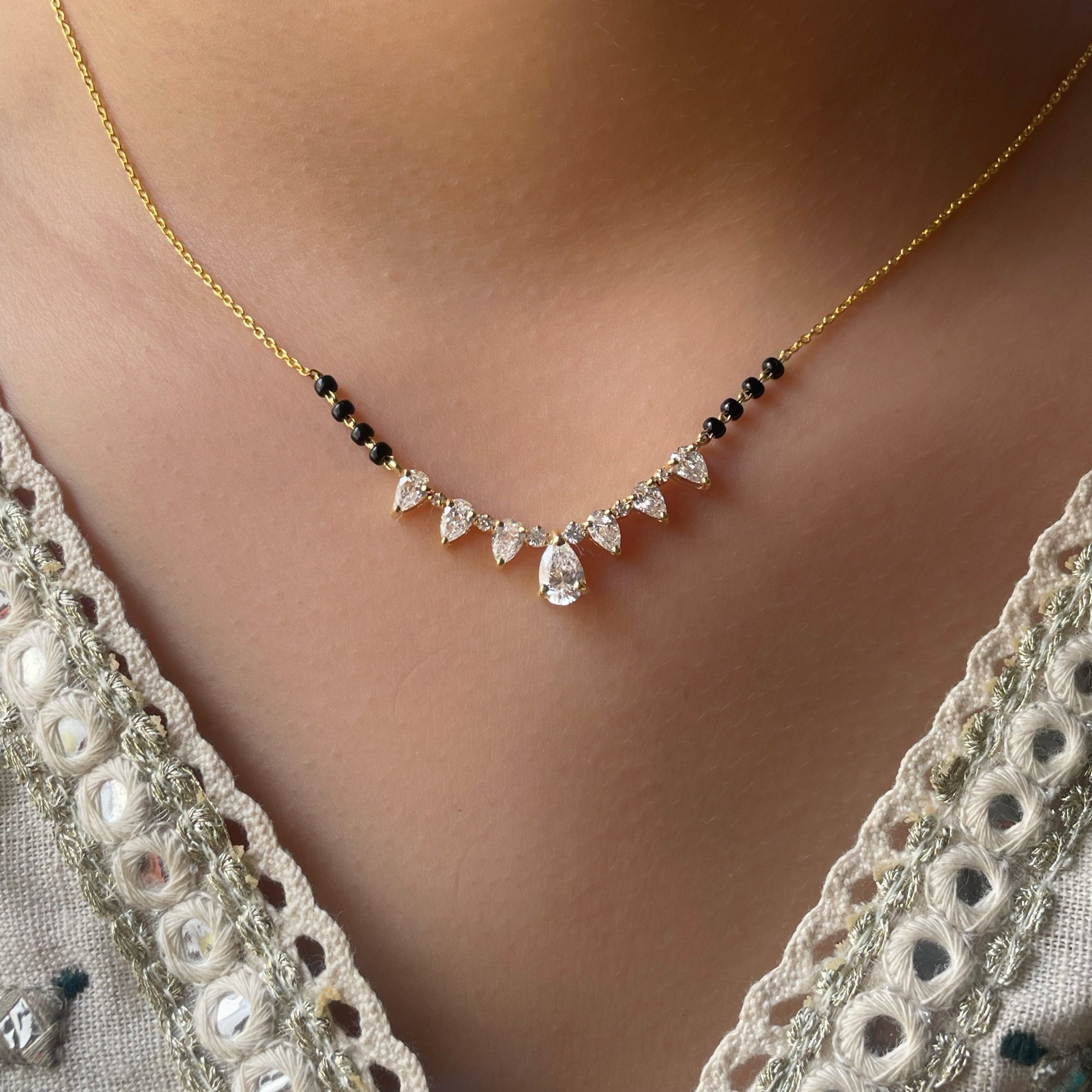 Saptapadi Solitaire Mangalsutra – DiAi Designs - Main Image