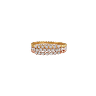 Scalloped Bezel Diamond Stack