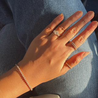 Scalloped Bezel Diamond Stack