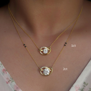 The Sculpted Round Knot Necklace