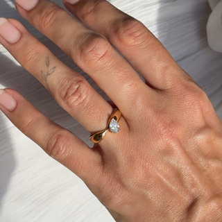 Lab Grown Diamond Sculpted Enhancer Ring