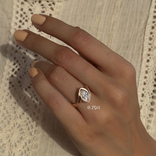 The Sculpted Knot Marquise Ring