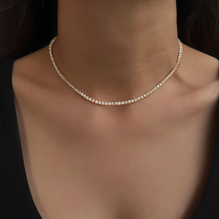 Sculpted Detachable Baroque Tennis Necklace