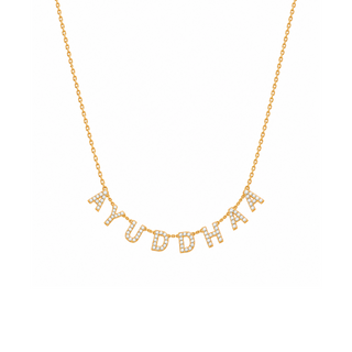Lab Grown Diamond Spaced Diamond Letter Necklace