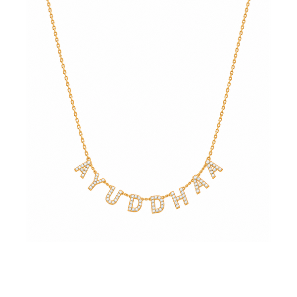 Spaced Diamond Letter Necklace