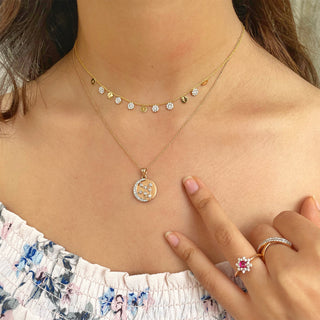 Star Set Coin Necklace