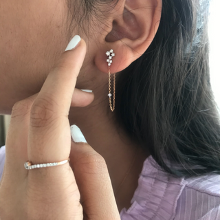 Starlight Diamond Chain Earrings