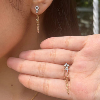 Starlight Diamond Chain Earrings