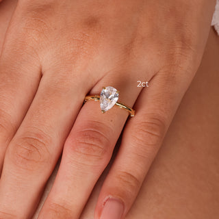 Starry Band Pear Ring