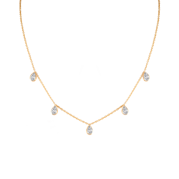 Pear 1ct Charm Necklace