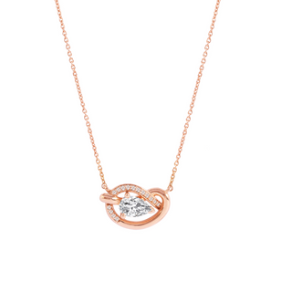 RTS 0.75ct Sculpted Pear Necklace
