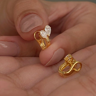 Gold Toi Et Moi Huggie Earrings