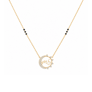 Lab Grown Diamond Tula Two Letter Mangalsutra