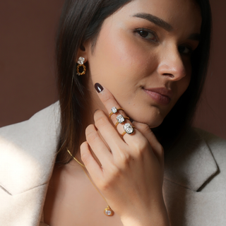 Vintage Elongated Cushion Ring