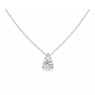Lab Grown Diamond Pear Prong Necklace