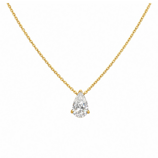 Lab Grown Diamond Pear Prong Necklace