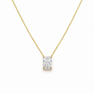 Lab Grown Diamond Radiant Prong Necklace