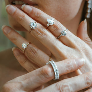 Three Stone Pear Ring