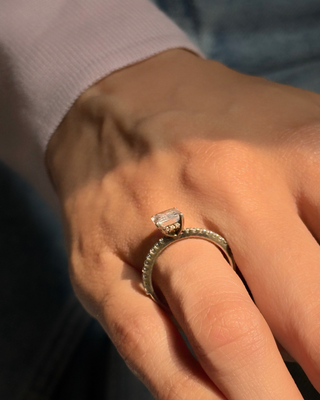 Lab Grown Diamond Cube Radiant Ring