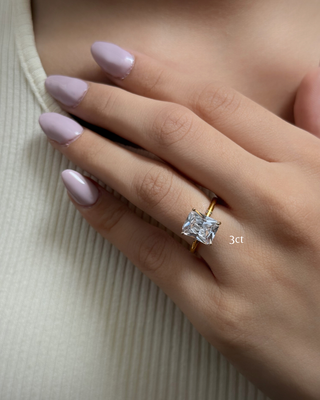 Lab Grown Diamond Starry Band Radiant Ring
